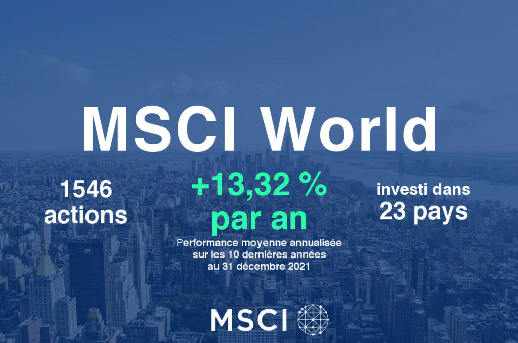 MSCI World composition, ETF, alternatives, comment investir en actions monde