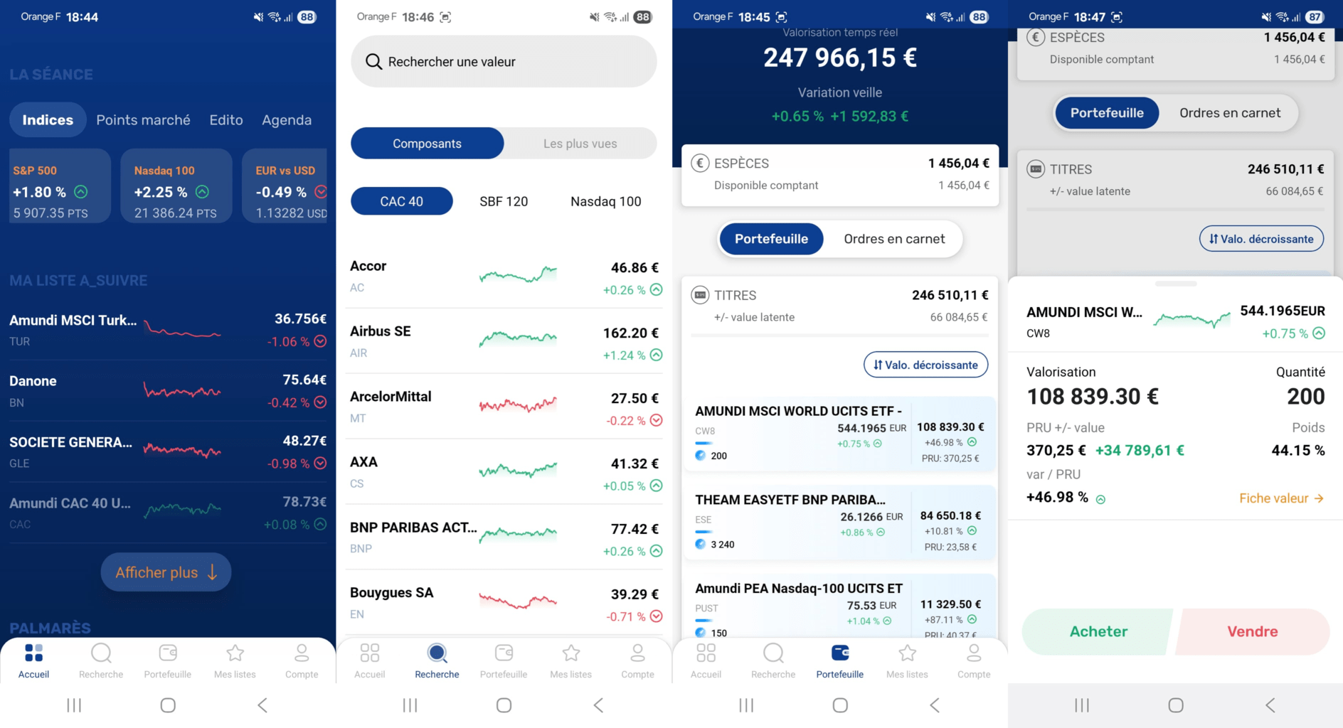 Avis PEA Bourse Direct application mobile