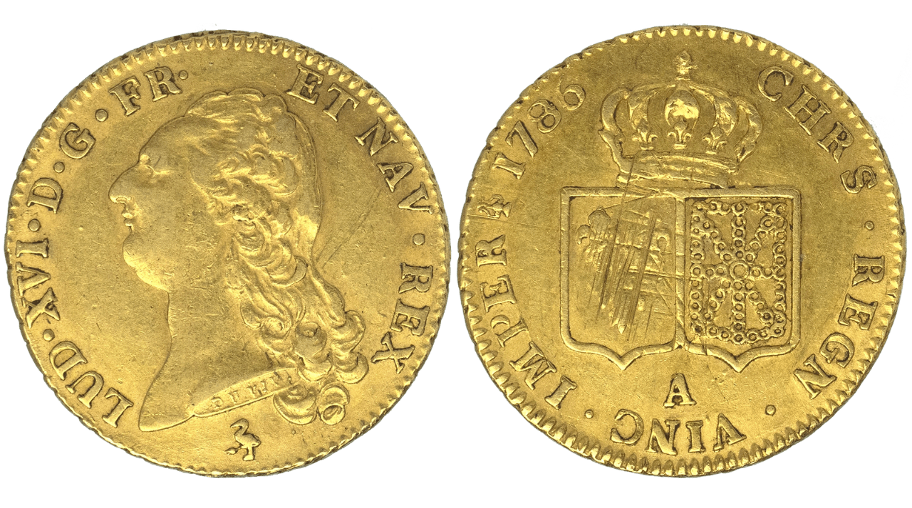 Double louis d'or aux écus accolés