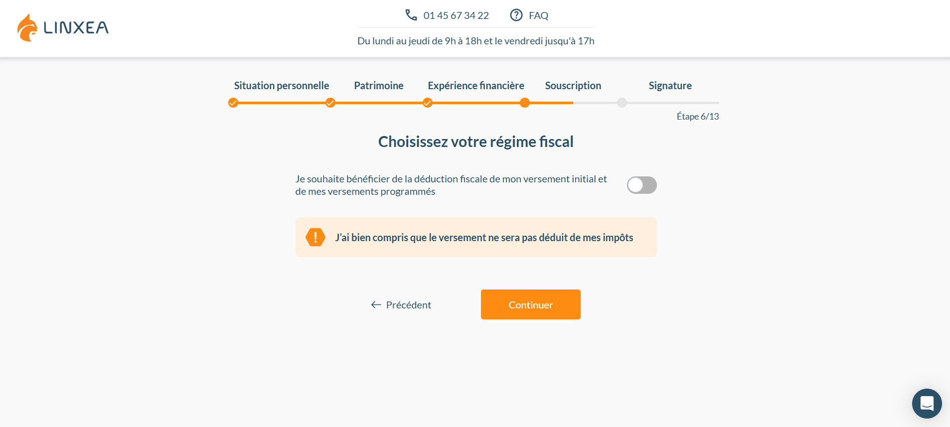 per deduction fiscale exemple linxea spirit per