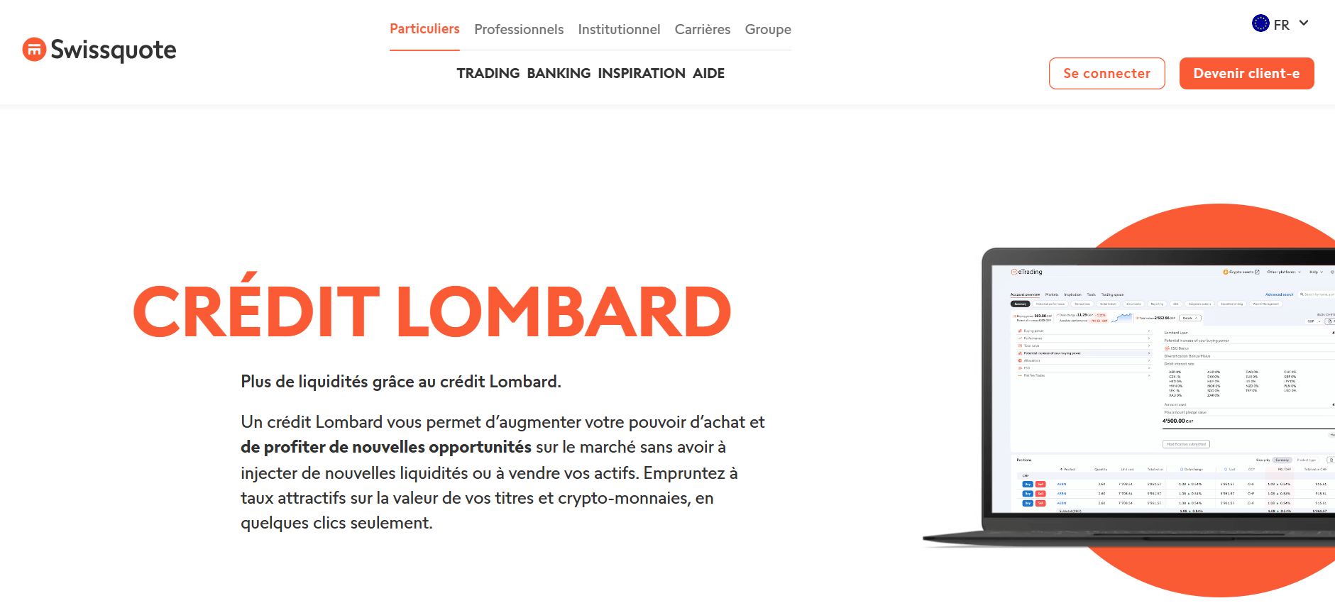 swissquote crédit lombard