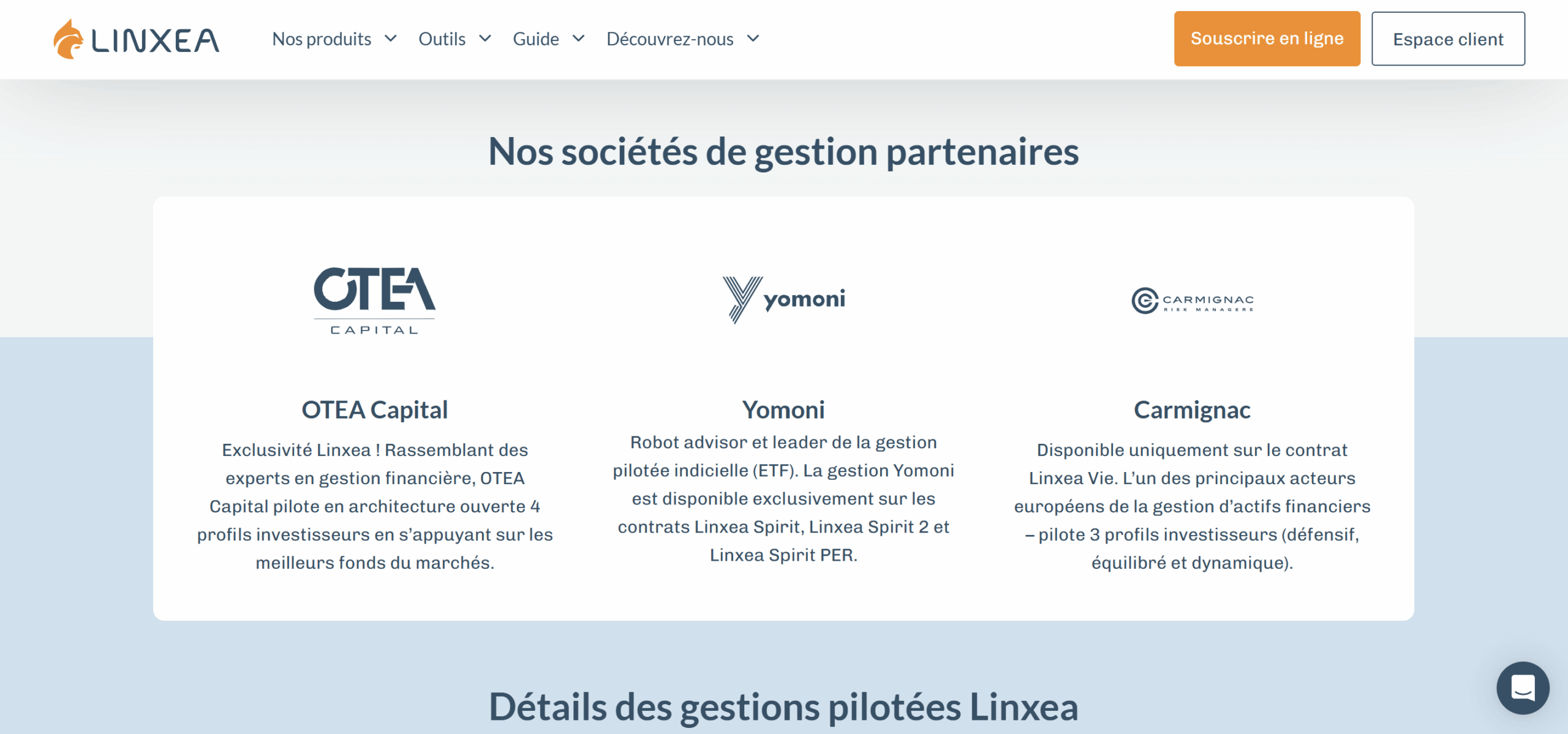 gestion pilotée linxea