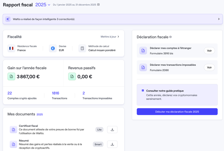 Rapport fiscal Waltio
