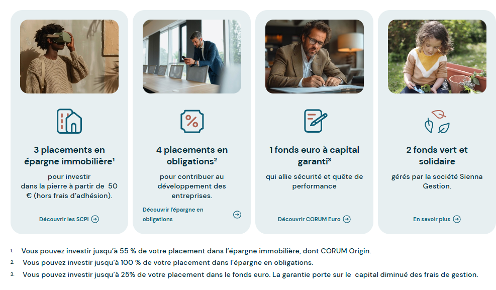 UC disponible assurance vie Corum Life
