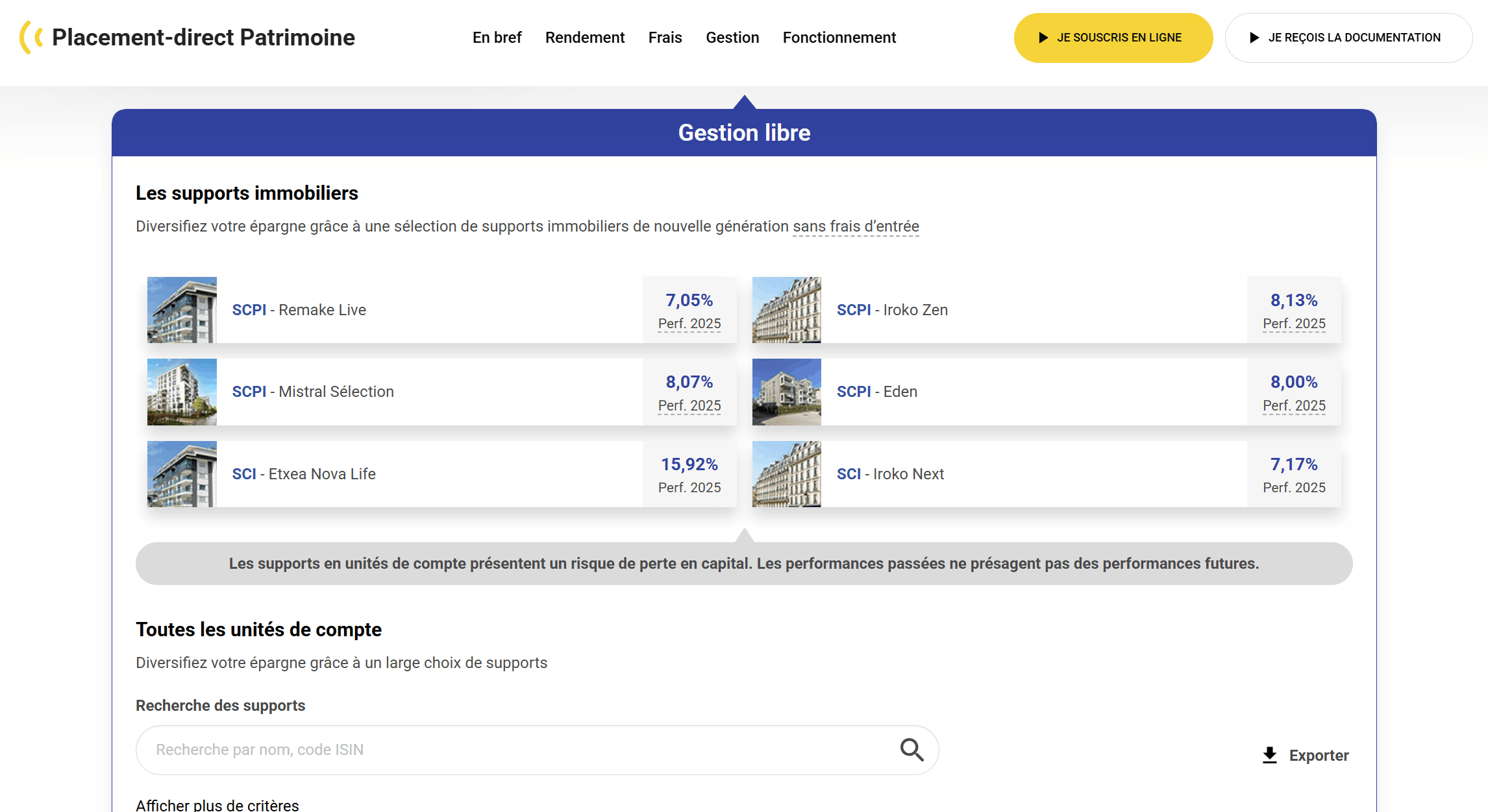 placement direct patrimoine scpi