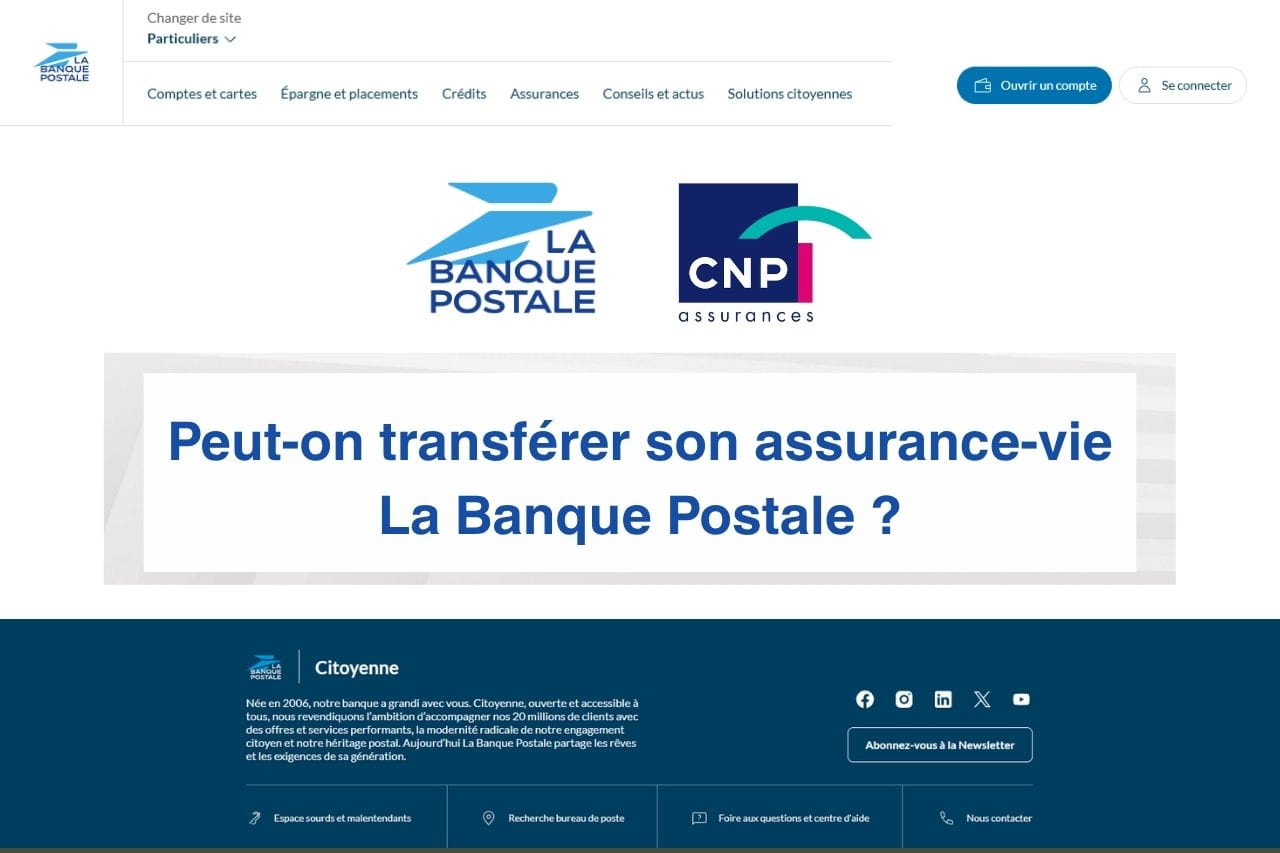 transfert assurance vie la banque postale