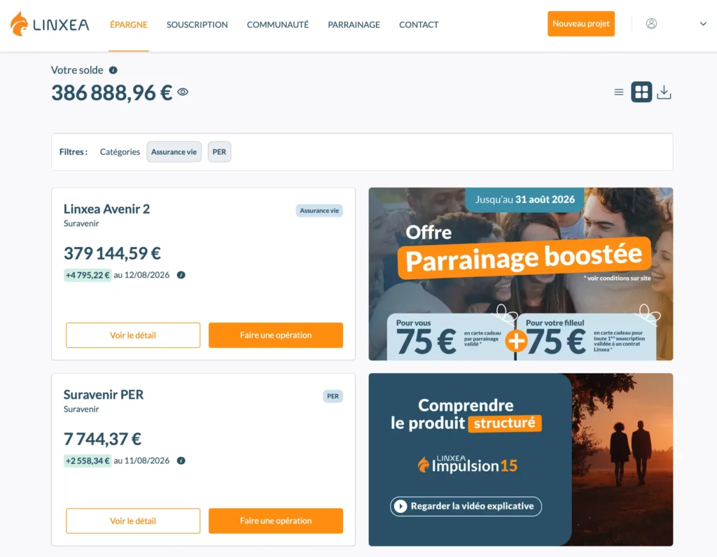Interface Linxea