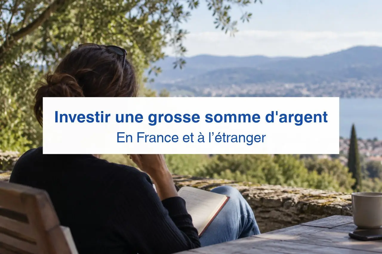 Une personne réfléchit face à un lac, carnet à la main, avant d'investir une grosse somme d'argent.